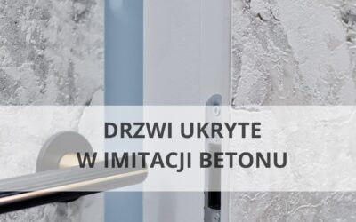 Ukryte drzwi pokryte tapetą imitującą beton