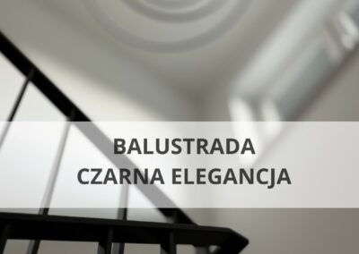 Czarna balustrada stalowa