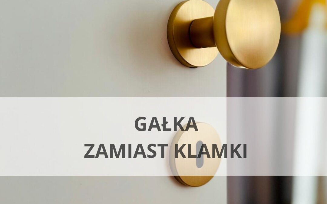 Gałka drzwiowa złote wykończenie