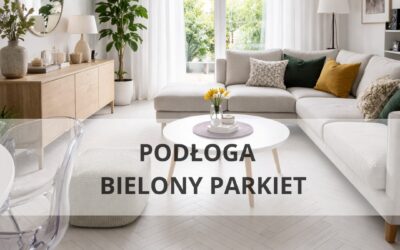 Bielony parkiet w jodełkę