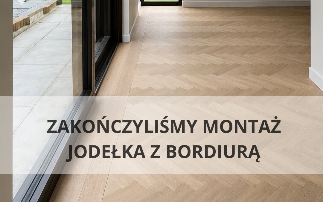 Podłoga w jodełkę z bordiurą