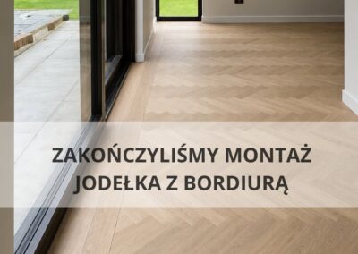 Podłoga w jodełkę z bordiurą